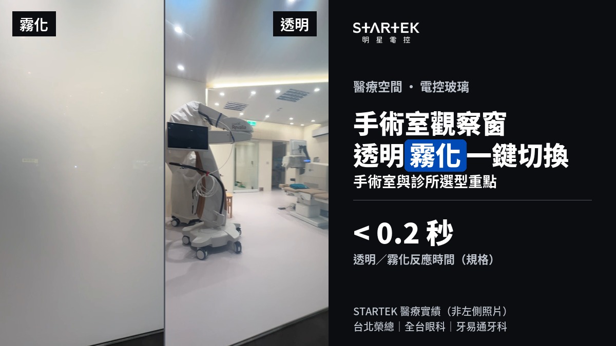 醫療空間電控玻璃：手術室觀察窗在透明與霧化之間切換